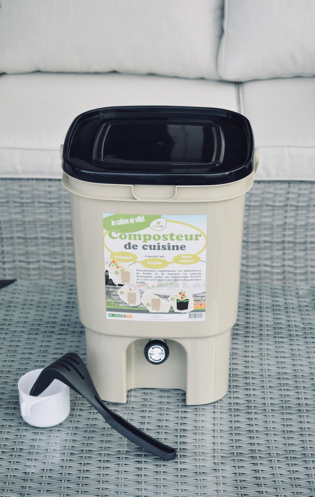 Set de compostage - Composteur de cuisine Bokashi Organko 2 blanc + Bi –  Maison Fertile
